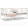 Lit de jour sans matelas blanc 100x200 cm bois de pin massif 