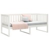 Lit de jour sans matelas blanc 100x200 cm bois de pin massif 