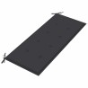 Banc de jardin empilable et coussin 128,5cm Bois de teck massif 