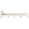 Cadre de lit sans matelas blanc 135x190 cm bois de pin massif 