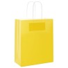 Sacs en papier Bags pcs avec poignées jaune 18x8x22 cm 