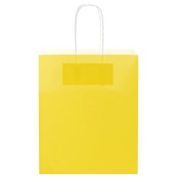 Sacs en papier Bags pcs avec poignées jaune 18x8x22 cm 