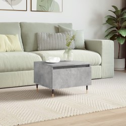 Table basse gris béton 50x46x35 cm bois d'ingénierie 