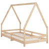 Cadre de lit pour enfant 90x190 cm Bois de pin massif 