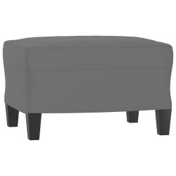 Fauteuil avec repose-pied Gris foncé 60 cm Tissu microfibre 