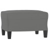 Fauteuil avec repose-pied Gris foncé 60 cm Tissu microfibre 