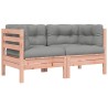Canapé d'angle de jardin avec coussins 2pcs bois massif douglas 