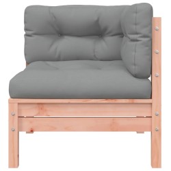 Canapé d'angle de jardin avec coussins 2pcs bois massif douglas 