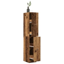 Armoire d'apothicaire vieux bois 30x41x174,5 cm bois ingénierie 