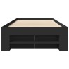 Cadre de lit sans matelas noir 90x190 cm bois ingénierie 