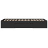Cadre de lit sans matelas noir 90x190 cm bois ingénierie 