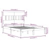 Cadre de lit sans matelas noir 150x200 cm bois massif 