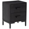 Tables de chevet 2 pcs Noir 36x30x45 cm Bois de pin massif 
