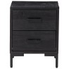 Tables de chevet 2 pcs Noir 36x30x45 cm Bois de pin massif 