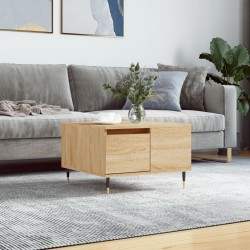 Table basse chêne sonoma 55x55x36,5 cm bois d'ingénierie 