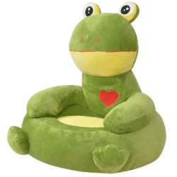 Chaise pour enfants en peluche Grenouille Verte  