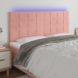 Tête de lit à LED Rose 200x5x118/128 cm Velours 