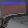 Tête de lit à LED Rose 200x5x118/128 cm Velours 