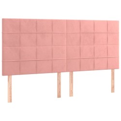 Tête de lit à LED Rose 200x5x118/128 cm Velours 