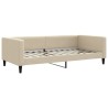 Lit de repos crème 100x200 cm tissu 