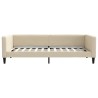 Lit de repos crème 100x200 cm tissu 