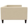Lit de repos crème 100x200 cm tissu 