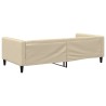 Lit de repos crème 100x200 cm tissu 