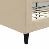 Lit de repos crème 100x200 cm tissu 