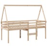 Lit haut sans matelas 80x200 cm bois de pin massif 