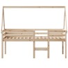 Lit haut sans matelas 80x200 cm bois de pin massif 