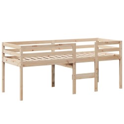 Lit haut sans matelas 80x200 cm bois de pin massif 