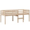 Lit haut sans matelas 80x200 cm bois de pin massif 