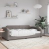 Lit de repos sans matelas taupe 80x200 cm tissu 