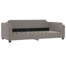 Lit de repos sans matelas taupe 80x200 cm tissu 
