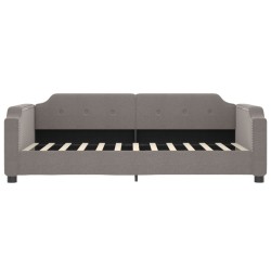 Lit de repos sans matelas taupe 80x200 cm tissu 