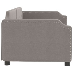 Lit de repos sans matelas taupe 80x200 cm tissu 