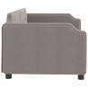 Lit de repos sans matelas taupe 80x200 cm tissu 