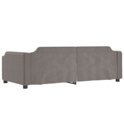 Lit de repos sans matelas taupe 80x200 cm tissu 