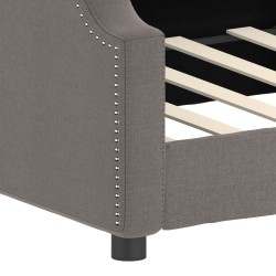 Lit de repos sans matelas taupe 80x200 cm tissu 
