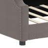 Lit de repos sans matelas taupe 80x200 cm tissu 