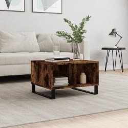 Table basse Chêne fumé 60x50x36,5 cm Bois d'ingénierie 