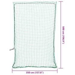Filet pour remorque avec corde élastique vert 5x3,5 m PP 