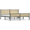 Cadre de lit en métal sans matelas chêne sonoma 183x213 cm 