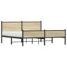 Cadre de lit en métal sans matelas chêne sonoma 183x213 cm 