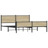 Cadre de lit en métal sans matelas chêne sonoma 183x213 cm 