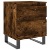 Table de chevet chêne fumé 40x35x50 cm bois d’ingénierie 