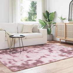 Tapis Shaggy à poils longs NAVARRA rose poudré 160x230 cm 