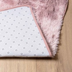 Tapis Shaggy à poils longs NAVARRA rose poudré 160x230 cm 