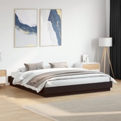 Cadre de lit sans matelas noir 180x200 cm 