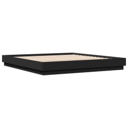 Cadre de lit sans matelas noir 180x200 cm 
